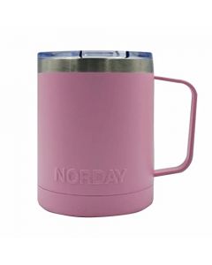 NORDAY | Termos para Cafe - Tazas | Taza para Cafe de Acero Inoxidable - Rosa Claro 12oz | Temperatura hasta 24hs | Tapa Antiderrame - Doble Pared | Regalos Para Mujer - Regalos para Hombre - Viaje