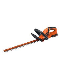 BLACK+DECKER Cortasetos inalámbrico de 20 V Max, hoja de acero de 22 pulgadas, vibración reducida, batería y cargador incluidos (LHT2220)