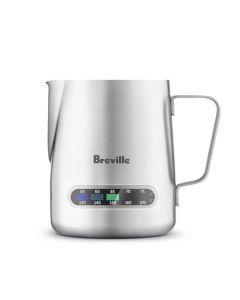 Breville BES003 - Jarra de leche con control de temperatura con indicador de temperatura, plata, 16 onzas