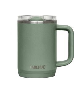 CamelBak Thrive - Taza a prueba de fugas de 16 onzas, acero inoxidable aislado, para viajes, café, té, bebidas calientes, a prueba de derrames, compatible con portavasos, musgo