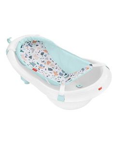 Fisher-Price Baby, Bañera de Lujo 4 en 1, Tina de Baño para bebés en etapa de desarrollo