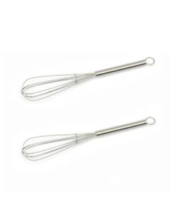 Mini Whisks 13cm 2Pcs,Stainless Whisk, Hand Egg Mixer for Flour Cake Egg, Kitchen Cooking Baking Use Whisk