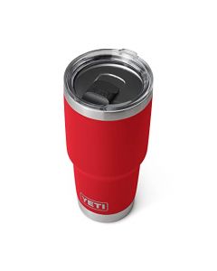 YETI Rambler Vaso de 30 onzas, acero inoxidable, aislado al aspiradora con tapa MagSlider, rojo rescate