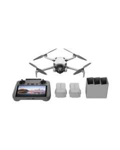 DJI Mini 4 Pro Pack Vuela Más Plus con DJI RC 2 (control remoto con pantalla), cámara de vídeo 4K HDR para adultos, con 2 baterías de vuelo inteligentes adicionales para 45 min de tiempo de vuelo