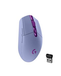 Logitech G305 LIGHTSPEED Mouse Gaming Inalámbrico, Sensor HERO 12K, 12,000 DPI, Batería de 250h, 6 Botones Programables, Memoría Integrada, PC/Mac - Lila