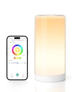 Meross Smart WiFi Table Lamp, Bedside Lamp, Compatible with Apple HomeKit, Siri, Amazon Alexa, Google Assistant and SmartThings, Tunable White and Multi-Color, Touch Control, Voice and APP Control