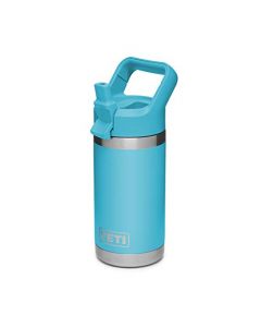 YETI Rambler Jr. Botella infantil de 12 onzas, con tapa de popote, azul arrecife