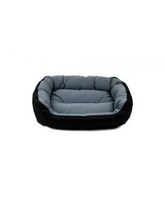 PETS APPAREL HILLS Cama para Perro, Resistente, Confortable, con Relleno Suave, Medidas y Color a Elegir (Small, Negra/Gris)