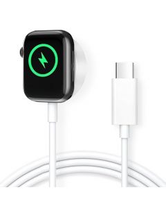 YGVMUD Cargador para Apple Watch, Tipo-C Cargador Inalámbrico Magnético, Carga Rápida para Apple Watch y Fuerte Disipación de Calor, Pare Apple Watch Series 9 8 7 6 SE Ultra 5 4 3 2 1 (Blanco)