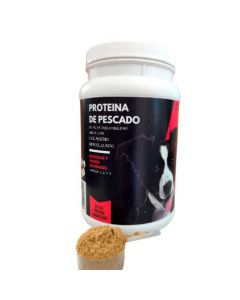 Proteína para perros y gatos de Alta Gama a base de carne y aceite de pescado con colágeno hidrolizado y fijador natural de nutrientes para la creación de músculo magro y sin grasa, 62% de proteína garantizado. (1kg)