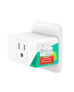 Meross Mini enchufe inteligente Wi-Fi, 15 amperios y conexión Wi-Fi confiable, control remoto de aplicación, control de voz Alexa y Google, temporizador (Apple HomeKit no compatible)