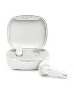 JBL Vibe Flex, Audífonos Inalámbricos Bluetooth, Drivers 12mm, Reproducción 32 Horas, Resistentes al Agua y al Polvo IP54 - Blanco