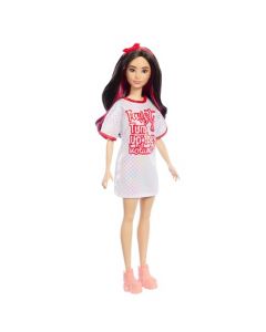 Barbie Fashionista Muñeca Playera Larga Estampada para niñas de 3 años en adelante