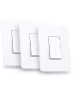 TP-LINK Interruptor inteligente WiFi para control de iluminación desde cualquier lugar, Interruptor de luz, Paquete de 3, Blanco