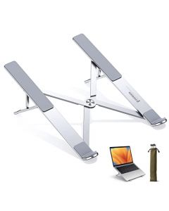 UGREEN Soporte para Laptop, Aluminum Soporte Portátil, Plegable y 5 Altura Ajustable Laptop Soporte de Ventilado con Altura Ergonómica para Portátiles y Tabletas de 8-17.3pulgadas