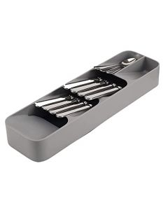 U Chef Organizador de cubiertos de cocina de 5 compartimentos | Organizador para cubiertos y utensilios de cocina, cuchillos, cucharas y tenedores, organizador de cajón de cocina, bandeja organizadora