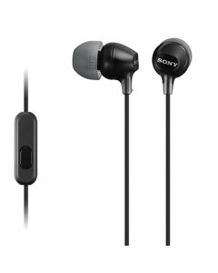 Sony MDR-EX15AP Audífonos intrauditivos de Silicón, color Negro