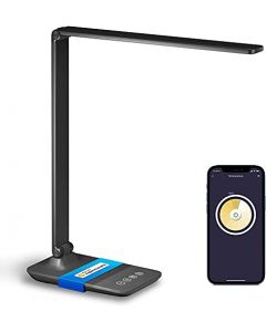 Meross Smart LED Desk Light, Metal LED Desk Lamp Funciona con HomeKit, Alexa y Google Home, WiFi Eye-Caring Smart LED Desk Lamp para Home Office con Tunable White, Remote Control, Schedule and Timer