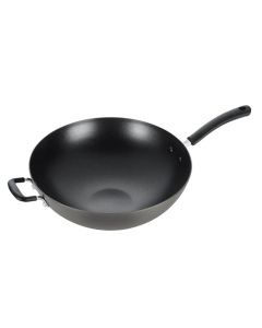 T-fal Ultimate - Wok antiadherente anodizado duro de 14 pulgadas, apto para horno 350F, ollas y sartenes, apto para lavaplatos, negro