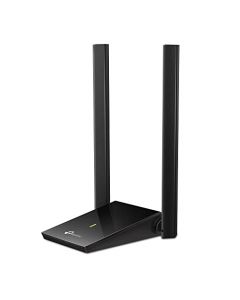 TP-Link Adaptador USB WiFi AC1300Mbps de Doble Banda 5dBi de Alta Ganancia Antena 2.4GHz/5GHz Adaptador de Red inalámbrico para PC de computadora (Archer T4U Plus) - Compatible con Windows 11/10, Mac