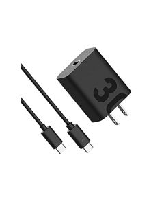 Motorola TurboPower 30 Cargador USB-C con Cable USB-C a USB-C de 1 m para Moto G Power 5G (2024), Edge 5G UW, Edge+ (2022/2023), Edge Plus 5G UW (2022), RAZR+ (2023), ThinkPhone