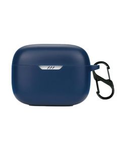 QWYJ for JBL Tune 230 NC Case Carcasa Protectora de Silicona, para JBL Tune 230 NC Funda de Carga Portátil con Mosquetón Llavero Anti-perdida (Azul)