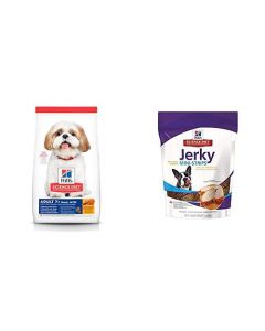 Hill's Science Diet Hill´s Science Diet Small Bites Alimento Seco para Adulto 7+, 6.8 kg, Premios para Perro, Jerky Treats, Sabor Pollo, 0.2 kg