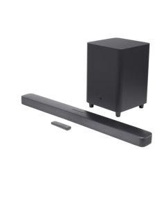 Jbl Bar 5.1 - Barra de sonido Ultra HD 4K con subwoofer, configuración de canales 5.1 y auténticos altavoces envolventes inalámbricos, Negro