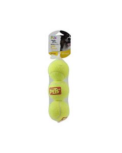 Fancy Pets Juguete Pelota Tamaño Mediana de Tenis Bicolor con Squeaker para Perro con 3 Piezas