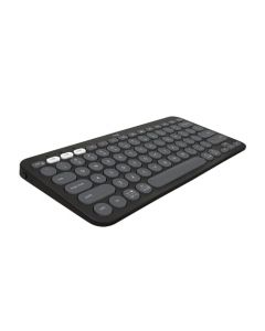 Logitech Pebble Keys 2 K380s, teclado inalámbrico Bluetooth multidispositivo, accesos directos personalizables, delgado y portátil, ventanas de fácil interrupción, mac, iPad, Android, cromo - grafito