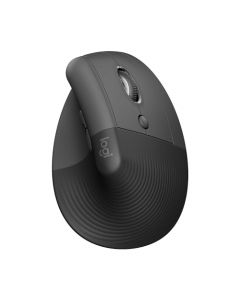 Logitech Lift Mouse Ergonómico Vertical, Inalámbrico, Bluetooth o Receptor Logi Bolt USB, clics Silenciosos, 4 Botones, Compatible con Windows/macOS/iPadOS, Laptop, PC - Grafito