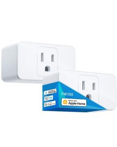 Meross Smart Plug Mini compatible con Apple HomeKit, Siri, Alexa, control de aplicación, temporizador, 15 A y Wi-Fi fiable, no necesita concentrador, solo WiFi de 2.4 G, paquete de 2