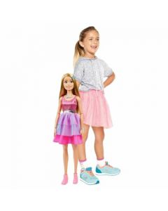 Barbie Large Dolls Muñeca 28" Rubia Rosa Incluyen una Banda para la Cabeza y brazaletes para niñas de 3 años en adelante