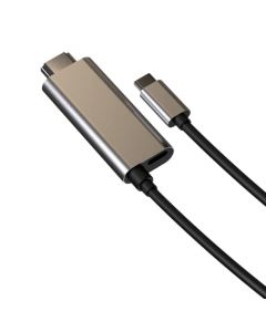 Motorola Ready para Cable USB-C a HDMI con Adaptador USB-C para alimentación/Carga en Modo - Transferencia de Datos USB3.1 Edge+, teléfonos Tipo C