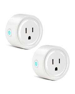 YOMYM - Wifi Smart Plug, Enchufe Inteligente Mini Outlets, Toma de Corriente Inalámbrica Compatible con Amazon Alexa, Google Home IFTTT,Control Remoto via APP los Dispositivos Eléctricos