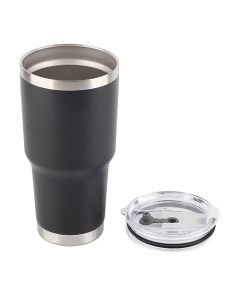 Taza Térmica de Acero Inoxidable de 30 Oz, Aislamiento de Doble Pared, Negra, con Alta Capacidad para Automóvil, Viajes Al Aire Libre