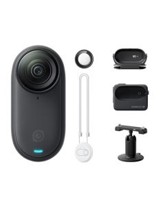 Insta360 GO 3S - 64 GB negro 4K pequeña cámara de vlogging portátil, manos libres, montaje en cualquier lugar, estabilización, 140 min de duración de la batería, 10 m impermeable, Apple Find My, Pet