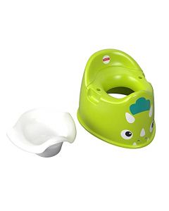 Fisher-Price Baby Bacinica para Bebés Mi Primera Bacinica de Dinosaurio para bebés de etapa de desarrollo en adelante