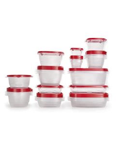 Rubbermaid TakeAlongs - Contenedores de almacenamiento de alimentos, juego de 26, color rojo