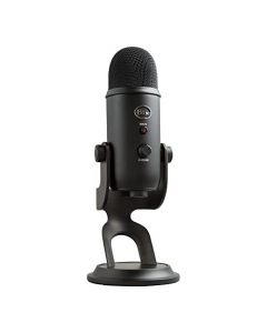 Blue Yeti Micrófono USB para Grabación, Streaming, Gaming, Podcasts en PC y Mac, Micrófono de Condensador para Laptop o Computadora, Efectos Blue VO!CE, Base Ajustable - Negro