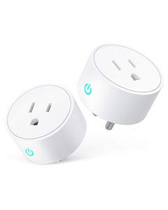 INGEQUIS Enchufe Inteligente Wifi, Smart Plug, Mini Outlets con Función de Temporización, Control de Voz y Control Remoto en el Celular, Compatible con Amazon Alexa, Google Home (Pack de 2)