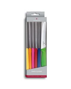 Victorinox 6.7839.6G Set de Cuchillos de Colores, 6 Piezas, 26 cm, Multicolor