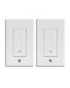 Shelly Plus Wall Dimmer | Interruptor de atenuación Inteligente WiFi y Bluetooth | Automatización del hogar | Compatible con Alexa y Google Home | No se necesita hub | Luces regulables (2 Pack)