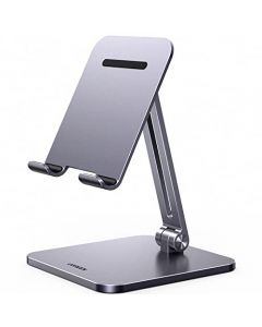 UGREEN Soporte para Tablet iPad Celular, Base Stand iPad Plegable de Aluminio, Ajustable de 7.9' a 12.9'' para Tablet, Compatible con iPad Mini Pro Air, Galaxy Tab, Lenovo Tab, Kindle, Switch, Gris