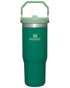 Stanley IceFlow - Vaso de acero inoxidable – Botella de agua aislada al aspiradora para el hogar, la oficina o el coche, taza reutilizable con popote resistente a fugas, tapa fría durante 12 horas o