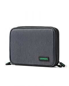 UGREEN Organizador de Viaje Bolsa Portable para Accesorios Electrónicos como Tableta, Batería Externa, Disco Duro, Switch, USB Cables, Cargadores, Tarjetas de Memoria, Memoria USB, etc.