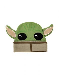 Star Wars Concept One Gorro para Niño y Niña Tejido Original Diseño The Mandalorian Cabeza The Child con Orejas Color Verde