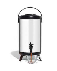 Dispensador de Bebidas, 10L/2.6 Gallon Acero Inoxidable Dispensador de Bebidas Con Boquilla, Para té Con Leche, Café, Leche de Soja, Leche