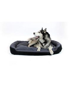 PETS APPAREL HILLS Cama para Perro, Resistente, Confortable, con Relleno Suave, Medidas y Color a Elegir (X-Large, Negra/Gris)