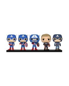 Funko Pop! Marvel: YOTS - 5 Pack Cap Captain America - Disney Standard Characters - Exclusiva Amazon - Figura de Vinilo Coleccionable - Idea de Regalo - Mercancia Oficial - TV Fans